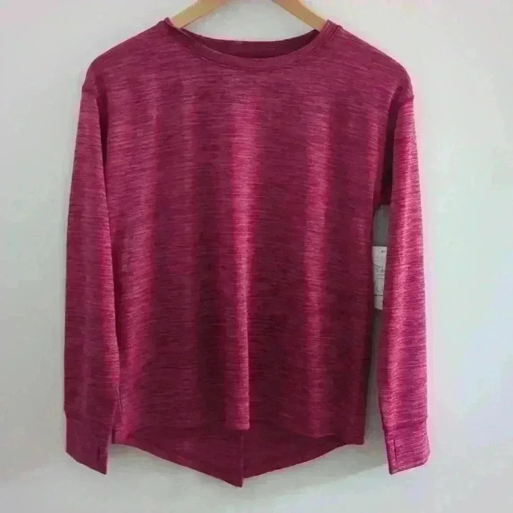 XERSION | Women's Wine Melange Textured Quick-Dri Exercise Top